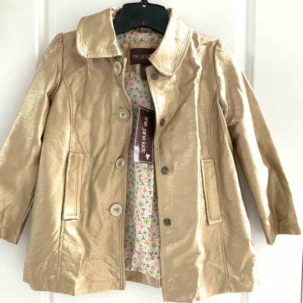 Gold Faux Leather Jacket